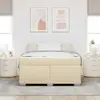 vidaXL Cadre de lit Autre Crème 160 x 200 cm tissu