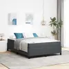 vidaXL Cadre de lit Gris foncé 140 x 190 cm Tissu en velours côtelé