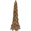 vidaXL Sapin de Noël avec support Marron 110 cm Bois de teck solide