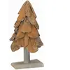vidaXL Sapin de Noël avec support Marron 60 cm Bois de teck solide
