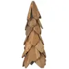 vidaXL Sapin de Noël avec support Marron 50 cm Bois de teck solide