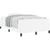 vidaXL Cadre de lit avec matelas Blanc 120 x 190 cm Faux cuir
