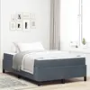 vidaXL Cadre de lit Autre Gris foncé et Blanc 120 x 190 cm Velours