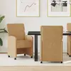 vidaXL Chaises de Salle à Manger avec Roues 2 pcs Marron Velours