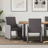 vidaXL Chaises de salle à manger 2 pcs Gris 57 x 66 x 94 cm Faux cuir