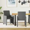 vidaXL Chaise de salle à manger 2 pcs Gris foncé 57 x 66 x 94 cm tissu