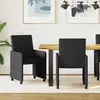 vidaXL Chaise de salle à manger 2 pcs Noir 57 x 66 x 94 cm tissu