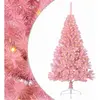 vidaXL Sapin de Noël artificiel pré-éclairé Rose 180 cm PVC
