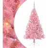 vidaXL Sapin de Noël artificiel pré-éclairé Rose 150 cm PVC
