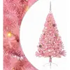 vidaXL Sapin de Noël artificiel pré-éclairé Rose 150 cm PVC