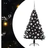 vidaXL Sapin de Noël artificiel pré-éclairé Noir 120 cm PVC