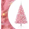 vidaXL Sapin de Noël artificiel pré-éclairé Rose 120 cm PVC