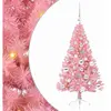vidaXL Sapin de Noël artificiel pré-éclairé Rose 120 cm PVC