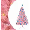 vidaXL Sapin de Noël artificiel pré-éclairé Rose 120 cm PVC