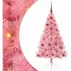 vidaXL Sapin de Noël artificiel pré-éclairé Rose 120 cm PVC