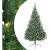 vidaXL Sapin de Noël artificiel pré-éclairé Vert 240 cm PVC