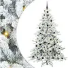 vidaXL Sapin de Noël Artificiel à Branches Articulées Blanc 210 cm PVC