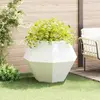 vidaXL Vidaxl Jardinière Blanc 100 X 100 X 80 Cm Acier