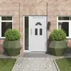vidaXL Vidaxl Jardinière 2 Pcs Vert Olive 100 X 100 X 80 Cm Acier