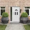 vidaXL Vidaxl Jardinière 2 Pcs Noir 100 X 100 X 80 Cm Acier
