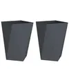 vidaXL Vidaxl Jardinière 2 Pcs Anthracite 50 X 50 X 75 Cm Acier