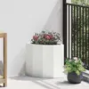 vidaXL Vidaxl Jardinière D'angle Blanc 30 X 30 X 35 Cm Acier