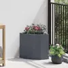 vidaXL Vidaxl Jardinière D'angle Anthracite 30 X 30 X 35 Cm Acier