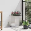 vidaXL Vidaxl Jardinière D'angle Argent 30 X 30 X 35 Cm Acier Inoxydab...
