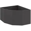vidaXL Vidaxl Jardinière D'angle Noir 60 X 60 X 35 Cm Acier