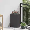 vidaXL Vidaxl Jardinière D'angle Noir 30 X 30 X 50 Cm Acier