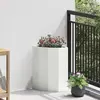 vidaXL Vidaxl Jardinière D'angle Blanc 30 X 30 X 50 Cm Acier