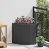 vidaXL Vidaxl Jardinière D'angle Noir 45 X 45 X 50 Cm Acier