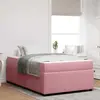 vidaXL Cadre de lit avec matelas Autre Rose 120 x 190 cm Velours