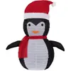 ecd germany LED kerstpinguin 68cm hoog met hoed en sjaal Tuinfiguur kerstdecoratie met 30 warm witte LED's