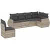 vidaXL Salon de jardin 6 pcs avec coussins gris clair résine tressée