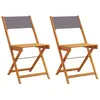 vidaXL Chaises de jardin pliantes lot de 6 tissu et bois massif