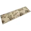 vidaXL Tapis de cuisine lavable imprimé café marron 45x150 cm velours