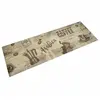 vidaXL Tapis de cuisine lavable imprimé café marron 60x180 cm velours