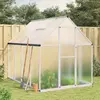 vidaXL Serre avec cadre de base argenté 224x169x195 cm aluminium