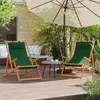 vidaXL Chaises de plage pliables lot de 2 vert tissu