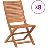 vidaXL Chaises de jardin pliantes lot de 8 57x66x95 cm bois d'acacia