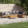 vidaXL Salon de jardin avec coussins 5 pcs Bois d'acacia solide