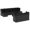 vidaXL Salon de jardin 11 pcs avec coussins noir résine tressée