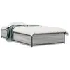 vidaXL Cadre de lit sonoma gris 75x190 cm bois d'ingénierie et métal