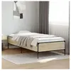 vidaXL Cadre de lit chêne sonoma 90x200 cm bois d'ingénierie et métal