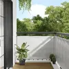 vidaXL Écran de balcon gris clair 90x600 cm 100% polyester oxford