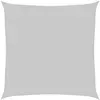 vidaXL Voile d'ombrage gris clair 4x4 m 100% polyester oxford