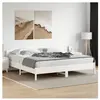 vidaXL Cadre de lit et tête de lit blanc 180x200 cm bois de pin massif