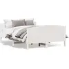 vidaXL Cadre de lit avec tête de lit blanc 120x190 cm bois pin massif