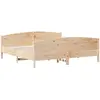 vidaXL Cadre de lit avec tête de lit 200x200 cm Bois de pin massif